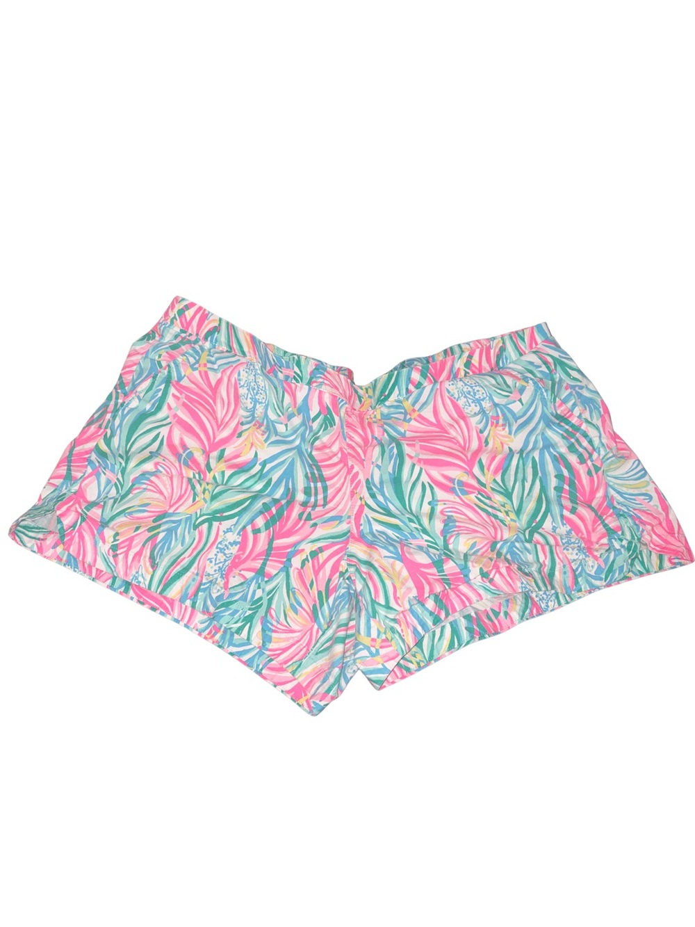 Lilly Pulitzer elastic waist Tropical Print Shorts, size XL